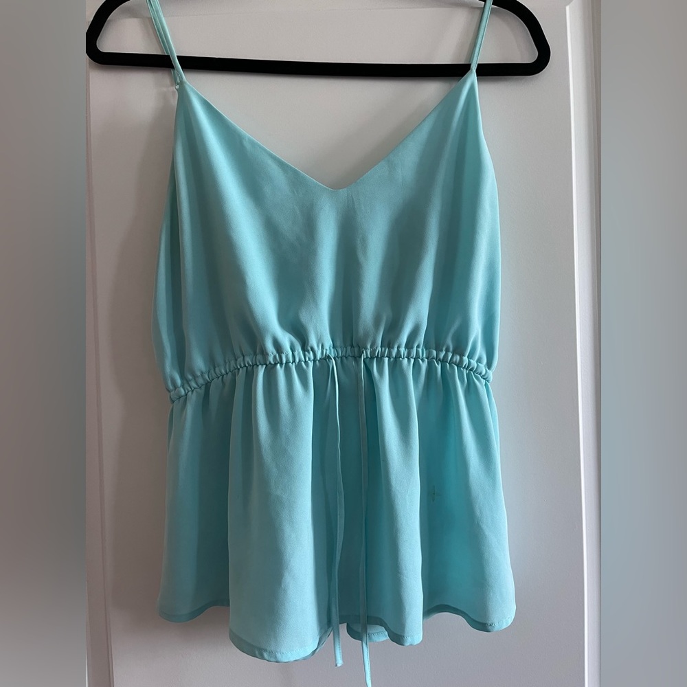 Babaton Aritzia flowy teal tank